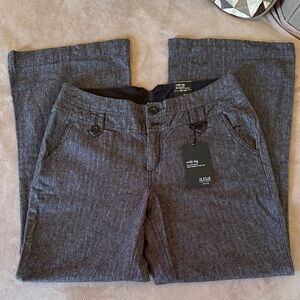 a.n.a Black/Gray Herringbone Wide Leg Trousers